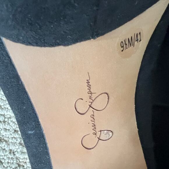 Jessica Simpson NWOB black suede platform booties 5 inch boots going out 9.5 - Picture 9 of 10